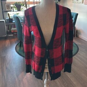 Black and Red Cardigan.